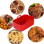 2pcs Air Fryer Silicone Pot Compatible for DZ201 Foodi 8QT Reusable Silicone Air Fryer Liner Air Fryer Accessories