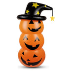 Halloween Pumpkin Tumbler 55.1in PVC Cute Inflatable Halloween Pumpkin Decoration for Outdoor or Indoor Party Supplies