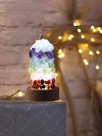Warm Light Natural Seven Color Crystal Stone Night Light DIY Bed Lamp USB Plug Night Light for Christmas