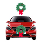 Car Christmas Wreath Decoration with Lights Suitable for Truck SUVs