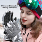 Ski Gloves Autumn and Winter Warm Cycling Gloves Girls Outdoor Windproof Waterproof Touch Screen Gloves