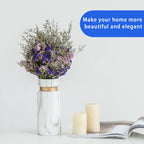 White Ceramics Vase Water Transfer Printed Marble Flower Vase for Bedroom Living Room Cafe Restaurant Office