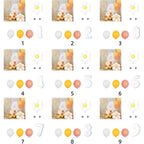 Daisy Balloons Set Aluminum Film Reusable Party Decoration Balloons for Baby Shower Wedding Birthday