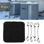 Outdoor Air Conditioner Cover 600D Oxford Cloth Waterproof Dustproof Wearproof Air Conditioner Protective Cover 91x91cm / 35.8x35.8in