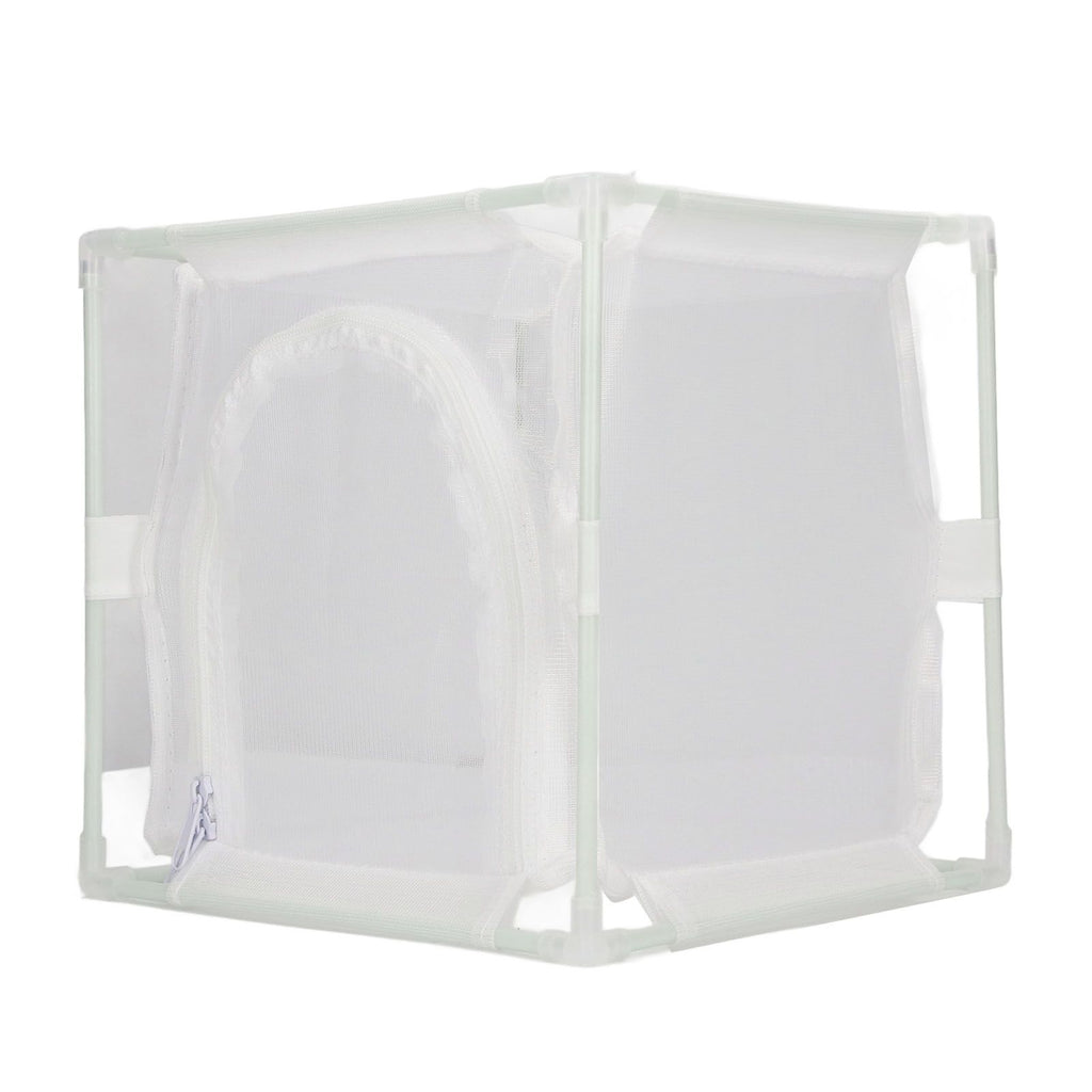 Insect Observation Cage PVC Mesh White Reusable Butterfly Habitat Breeding Incubator Box Reversed U Shaped