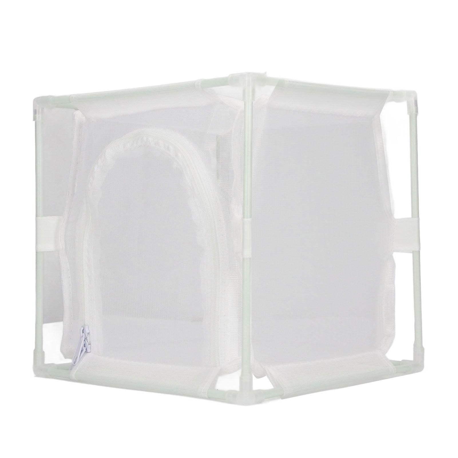 Insect Observation Cage PVC Mesh White Reusable Butterfly Habitat Breeding Incubator Box Reversed U Shaped