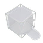 Insect Observation Cage PVC Mesh White Reusable Butterfly Habitat Breeding Incubator Box Reversed U Shaped