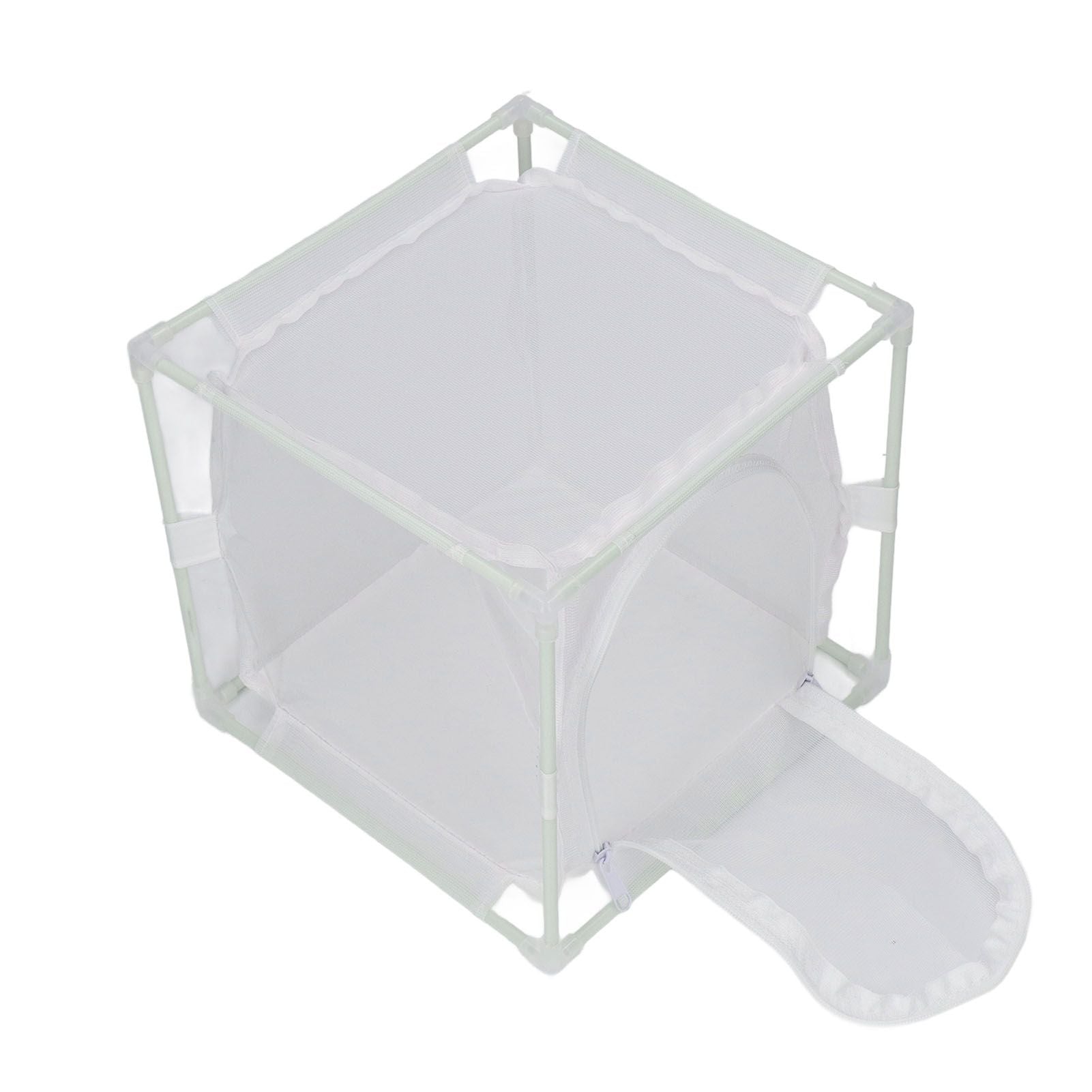 Insect Observation Cage PVC Mesh White Reusable Butterfly Habitat Breeding Incubator Box Reversed U Shaped