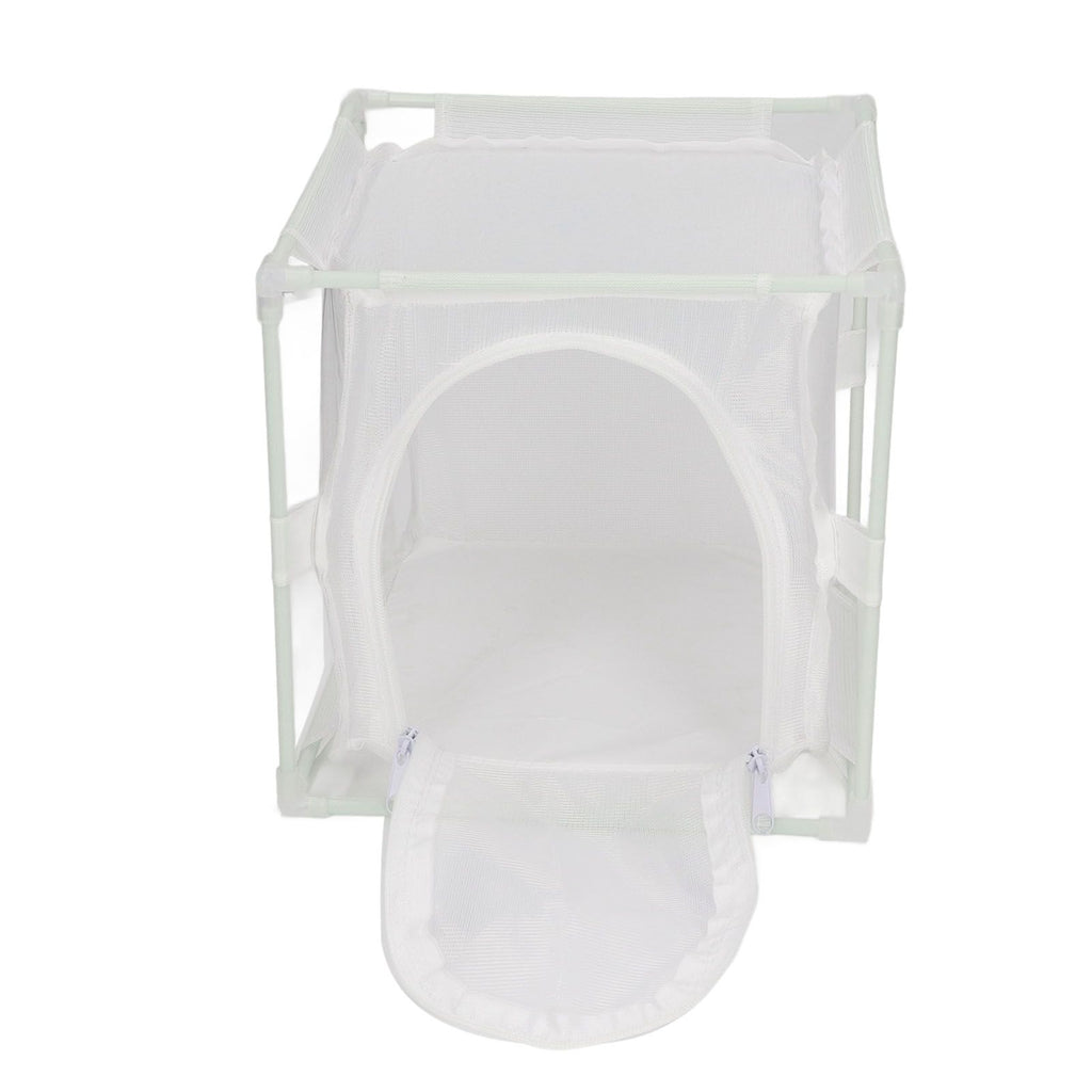 Insect Observation Cage PVC Mesh White Reusable Butterfly Habitat Breeding Incubator Box Reversed U Shaped