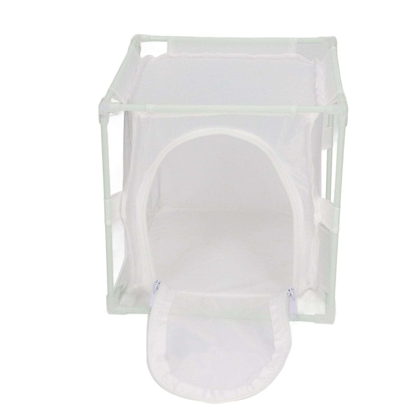 Insect Observation Cage PVC Mesh White Reusable Butterfly Habitat Breeding Incubator Box Reversed U Shaped