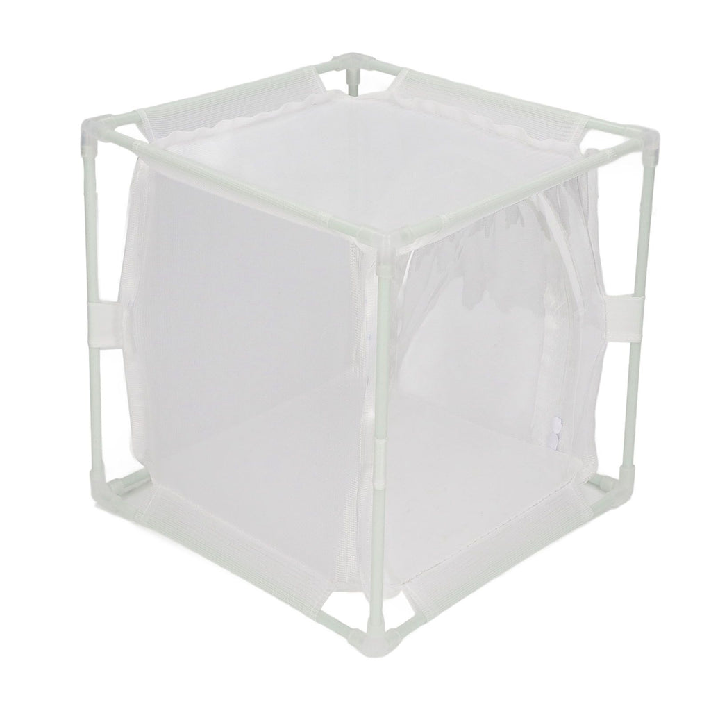 Insect Observation Cage PVC Mesh White Reusable Butterfly Habitat Breeding Incubator Box Reversed U Shaped