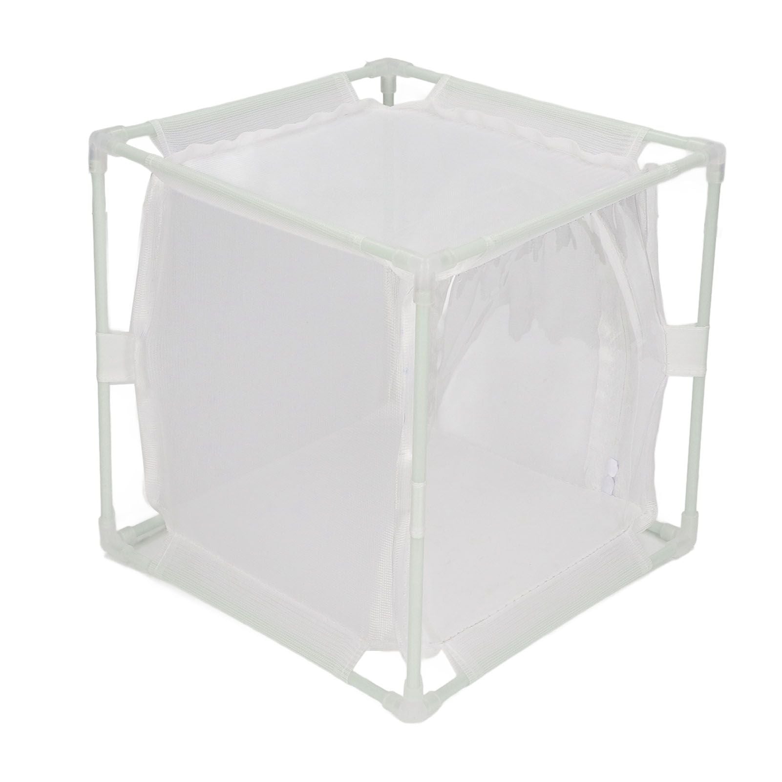 Insect Observation Cage PVC Mesh White Reusable Butterfly Habitat Breeding Incubator Box Reversed U Shaped