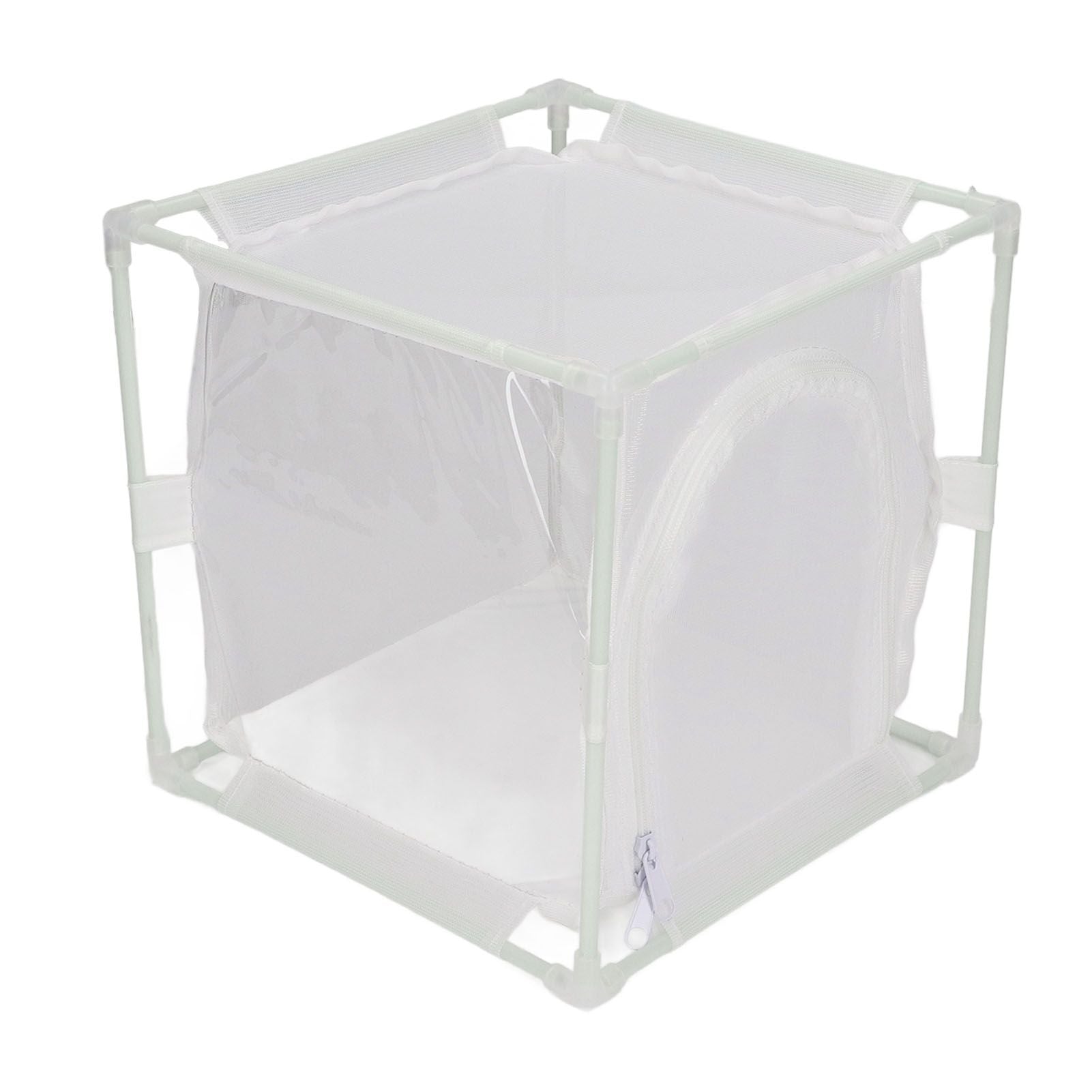 Insect Observation Cage PVC Mesh White Reusable Butterfly Habitat Breeding Incubator Box Reversed U Shaped