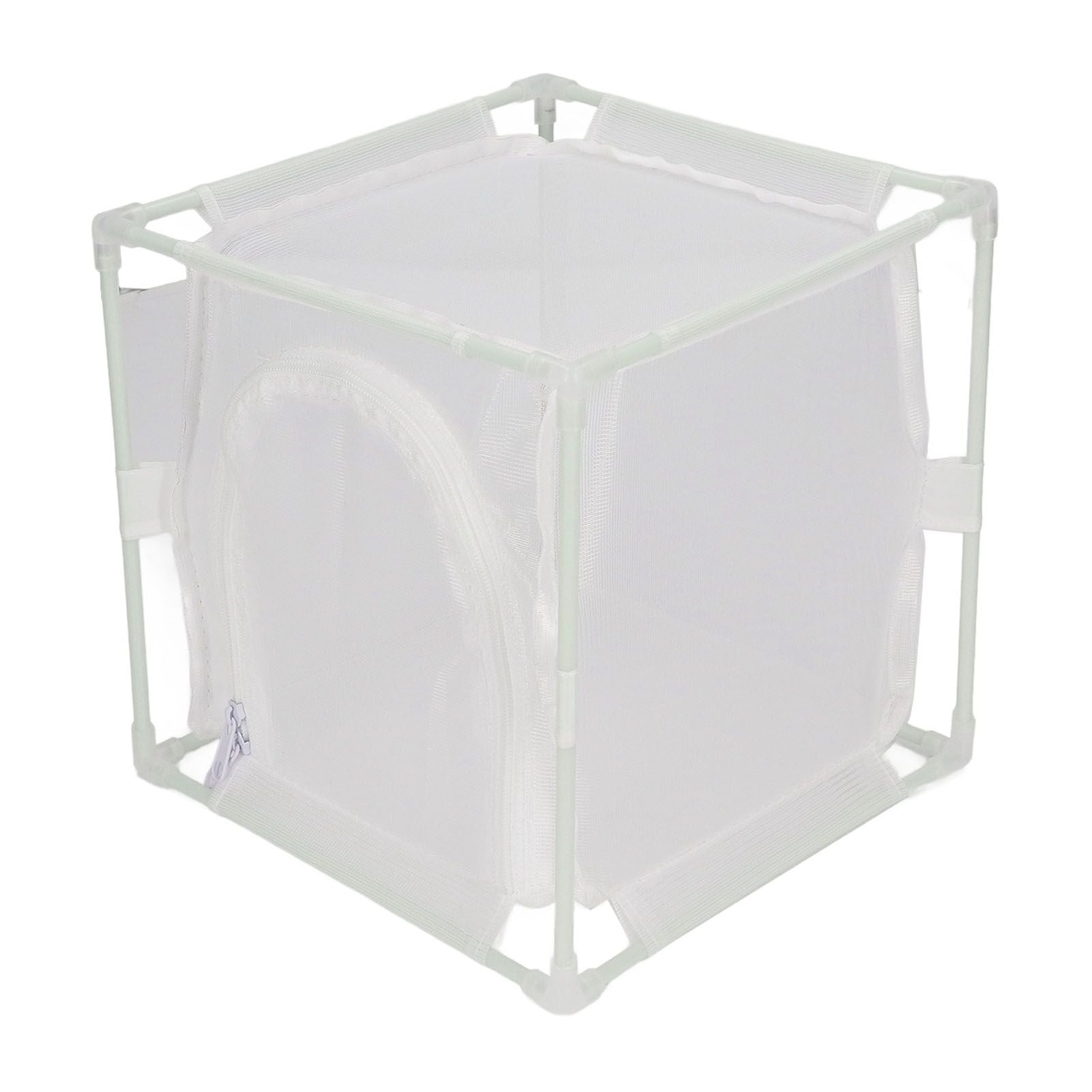 Insect Observation Cage PVC Mesh White Reusable Butterfly Habitat Breeding Incubator Box Reversed U Shaped