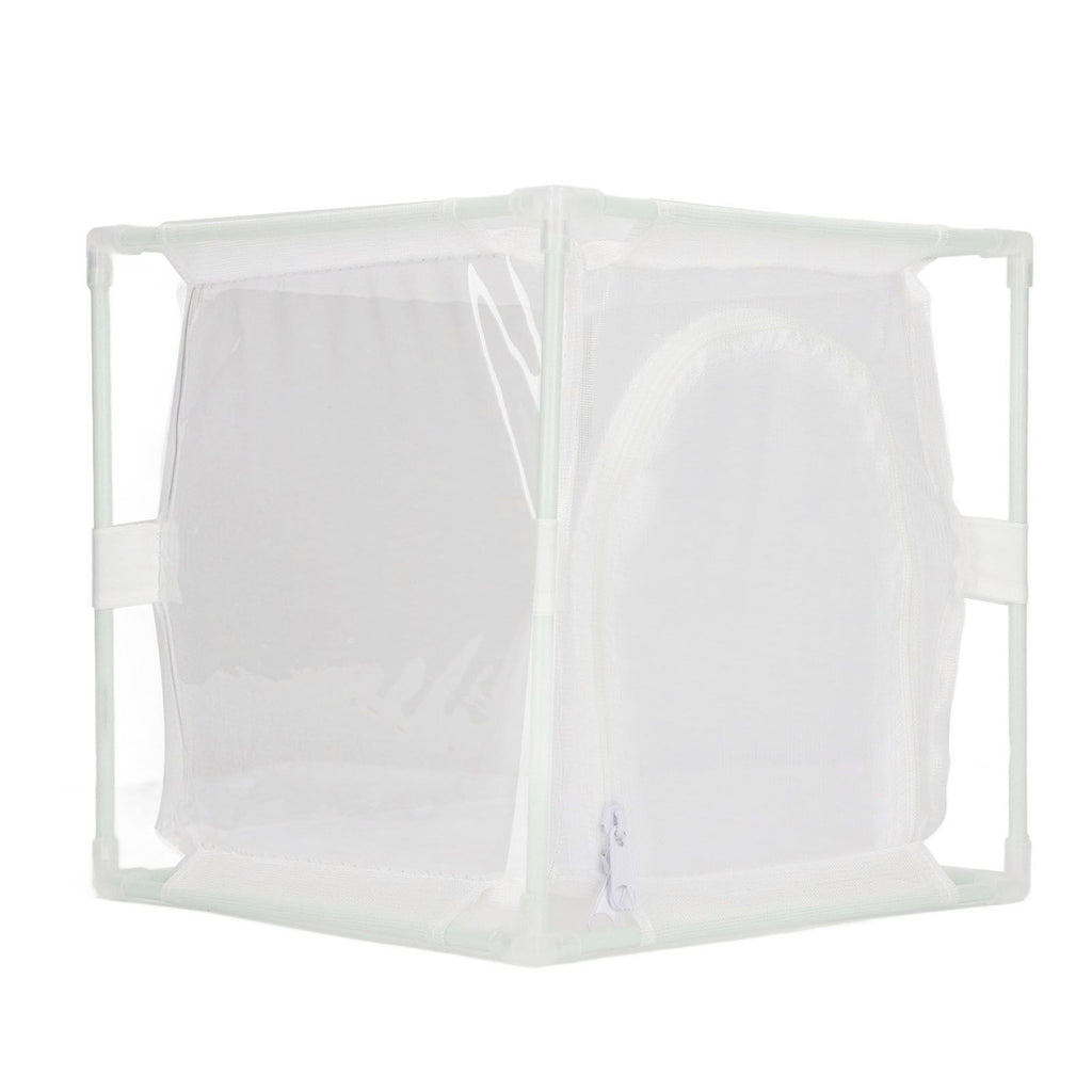 Insect Observation Cage PVC Mesh White Reusable Butterfly Habitat Breeding Incubator Box Reversed U Shaped