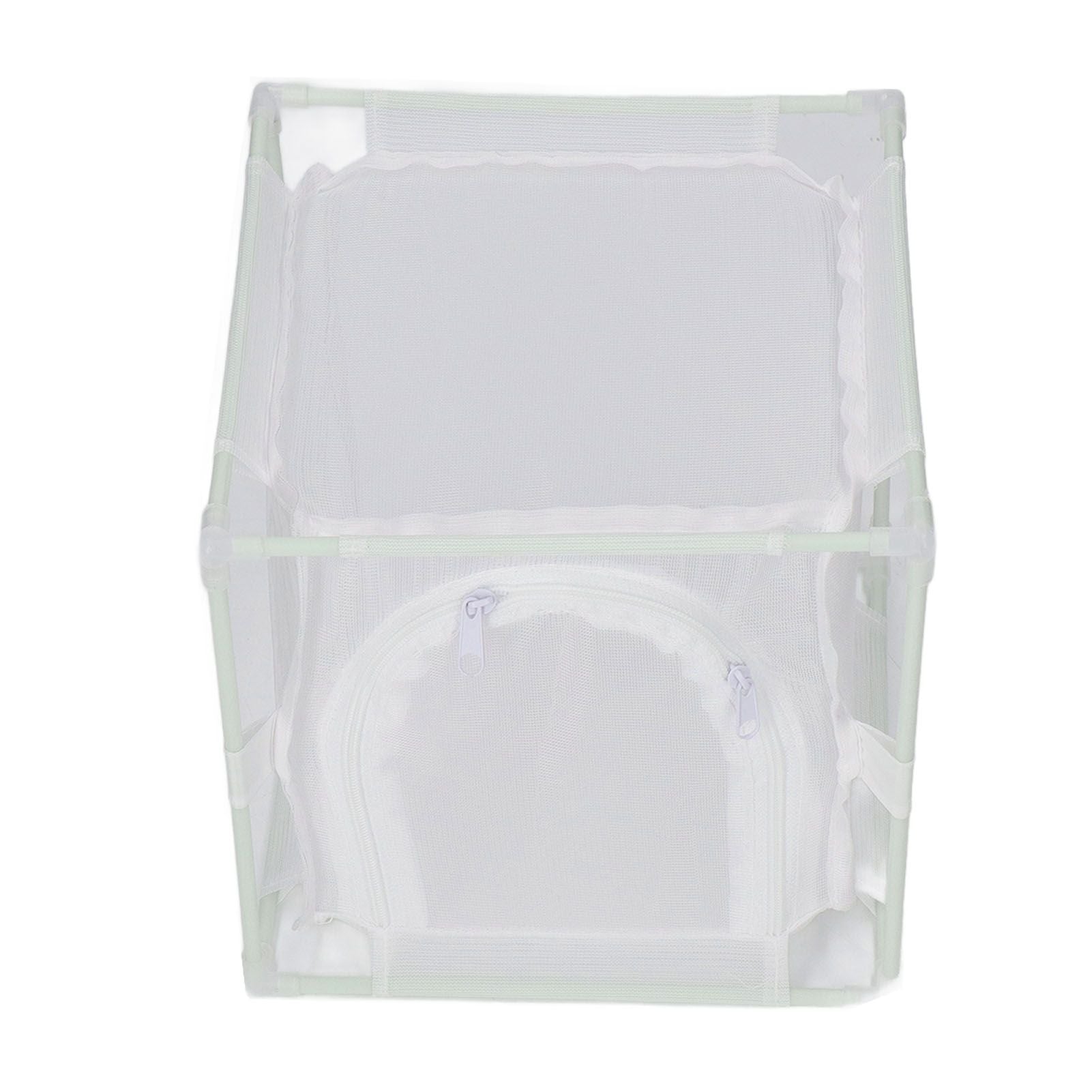 Insect Observation Cage PVC Mesh White Reusable Butterfly Habitat Breeding Incubator Box Reversed U Shaped