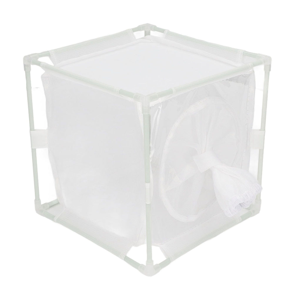 Insect Observation Cage PVC Mesh White Reusable Butterfly Habitat Breeding Incubator Box Sleeve Shaped