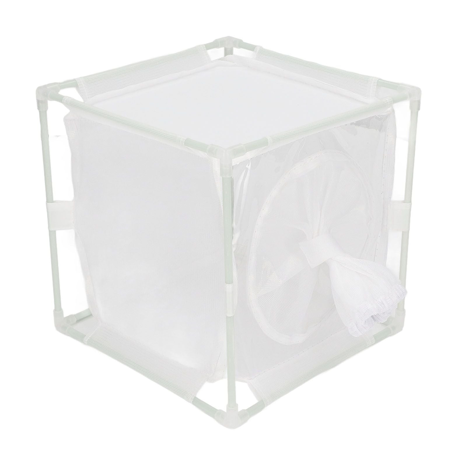 Insect Observation Cage PVC Mesh White Reusable Butterfly Habitat Breeding Incubator Box Sleeve Shaped