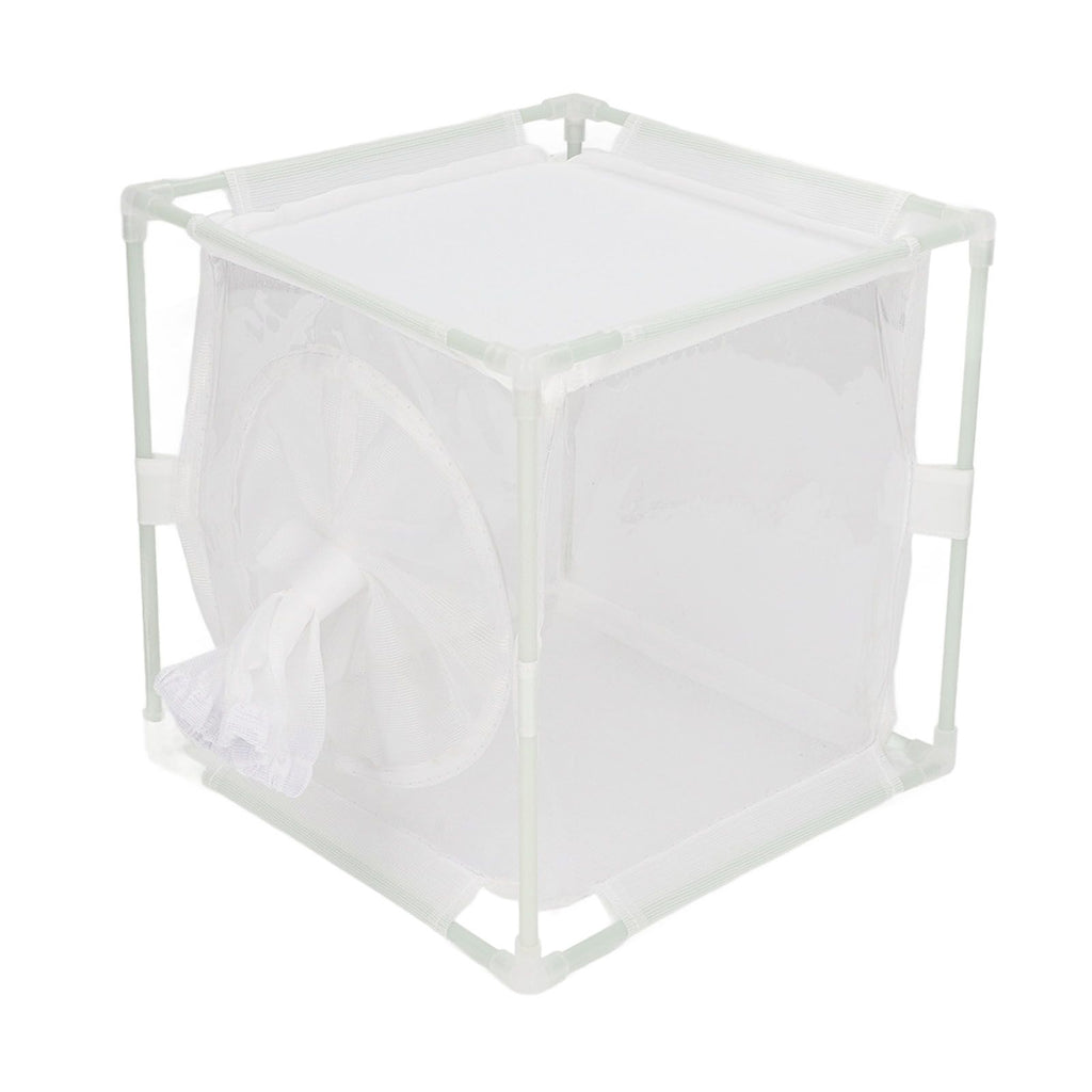 Insect Observation Cage PVC Mesh White Reusable Butterfly Habitat Breeding Incubator Box Sleeve Shaped