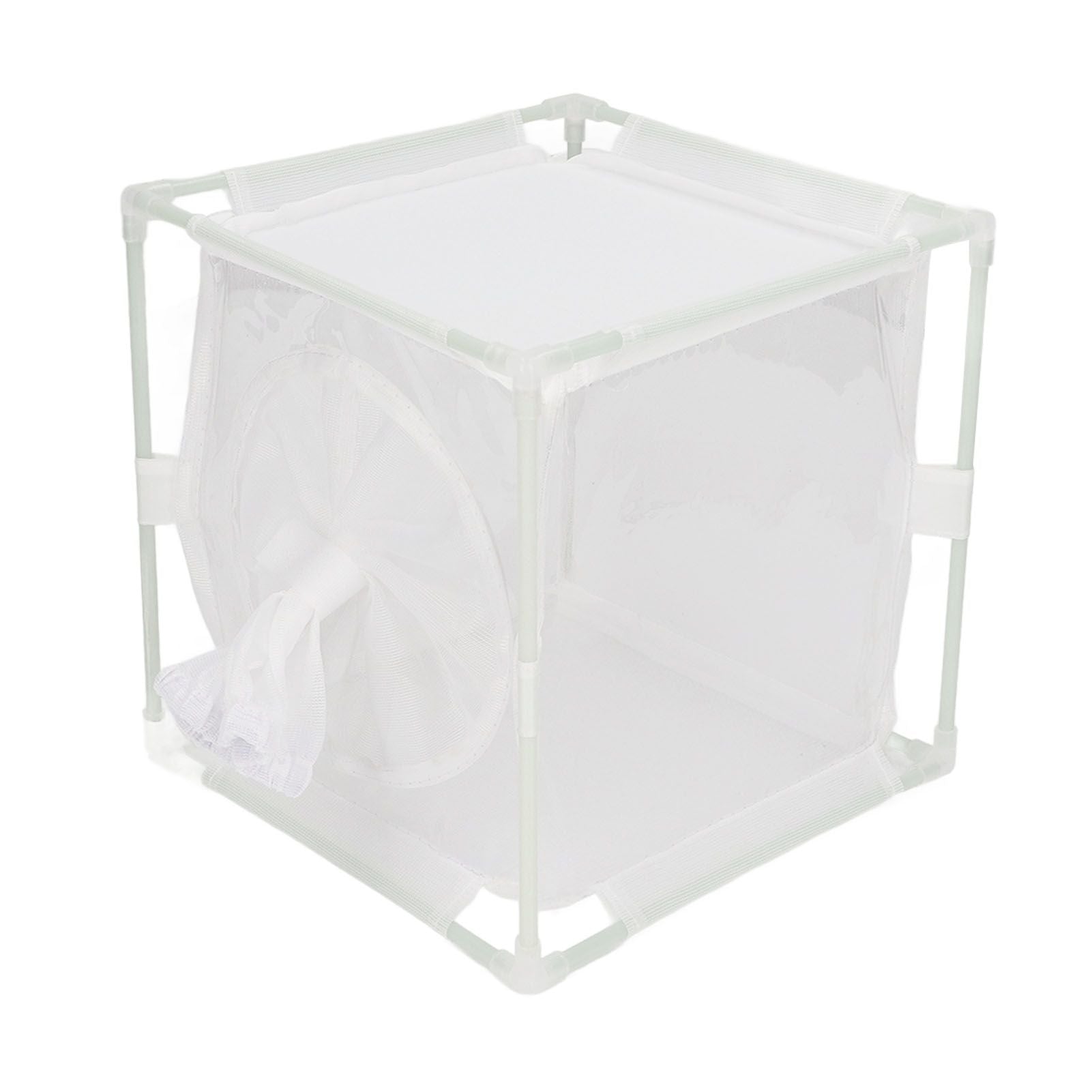Insect Observation Cage PVC Mesh White Reusable Butterfly Habitat Breeding Incubator Box Sleeve Shaped