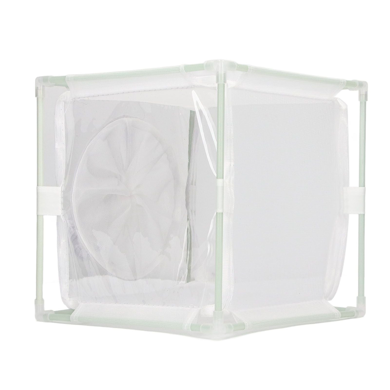 Insect Observation Cage PVC Mesh White Reusable Butterfly Habitat Breeding Incubator Box Sleeve Shaped