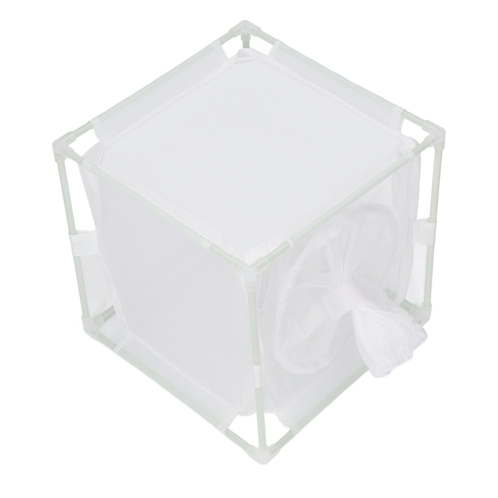 Insect Observation Cage PVC Mesh White Reusable Butterfly Habitat Breeding Incubator Box Sleeve Shaped