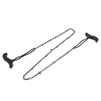 48in Hand Chain Saw Pocket Folding Survival Chain Saw Camping Logging Garden Pruning Tools 64 Links 21 Cutter