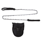 64 Links 31 Cutter 3/8 48 Inch High Reach Tree Limb Hand Rope Chain Saw with Black Paracord