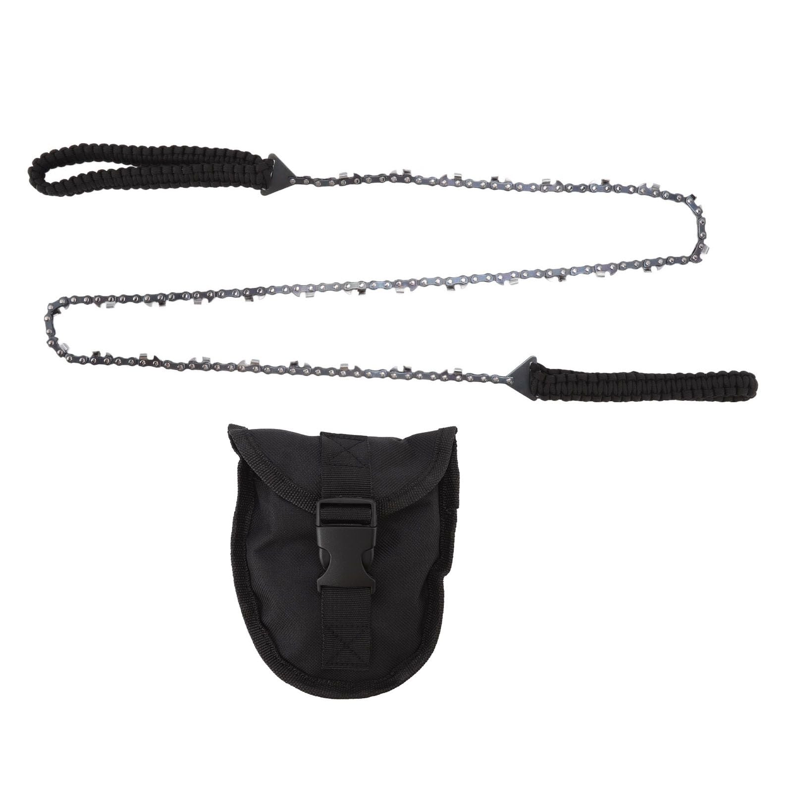 64 Links 31 Cutter 3/8 48 Inch High Reach Tree Limb Hand Rope Chain Saw with Black Paracord