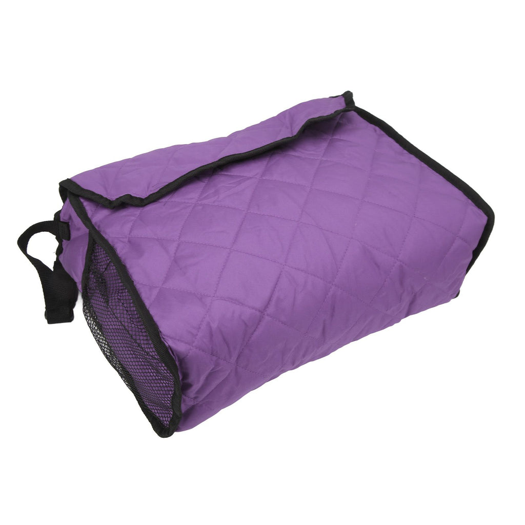 Wheelchair Hanging Storage Bag Quilted Cotton Household Walker Accessories for Scooter Trolley Purple