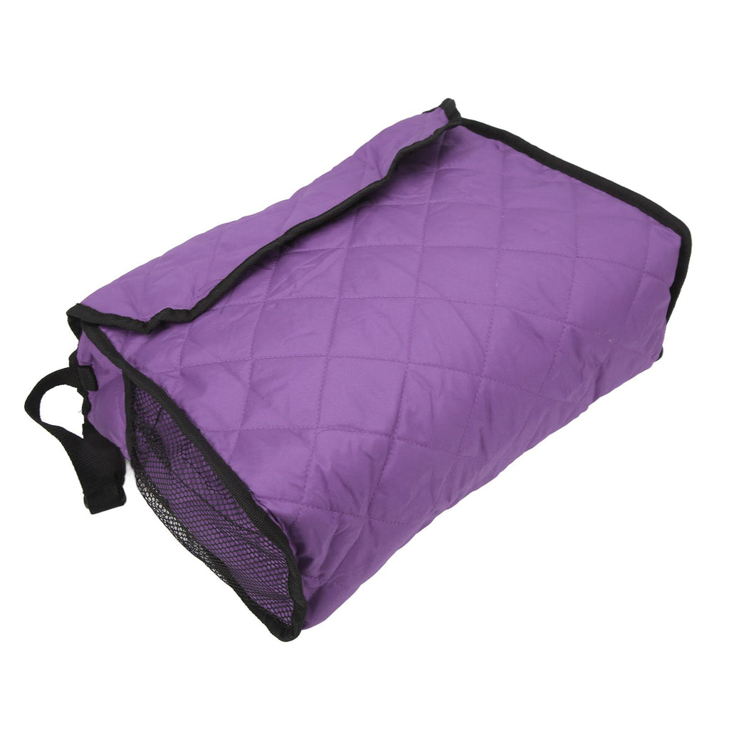 Wheelchair Hanging Storage Bag Quilted Cotton Household Walker Accessories for Scooter Trolley Purple