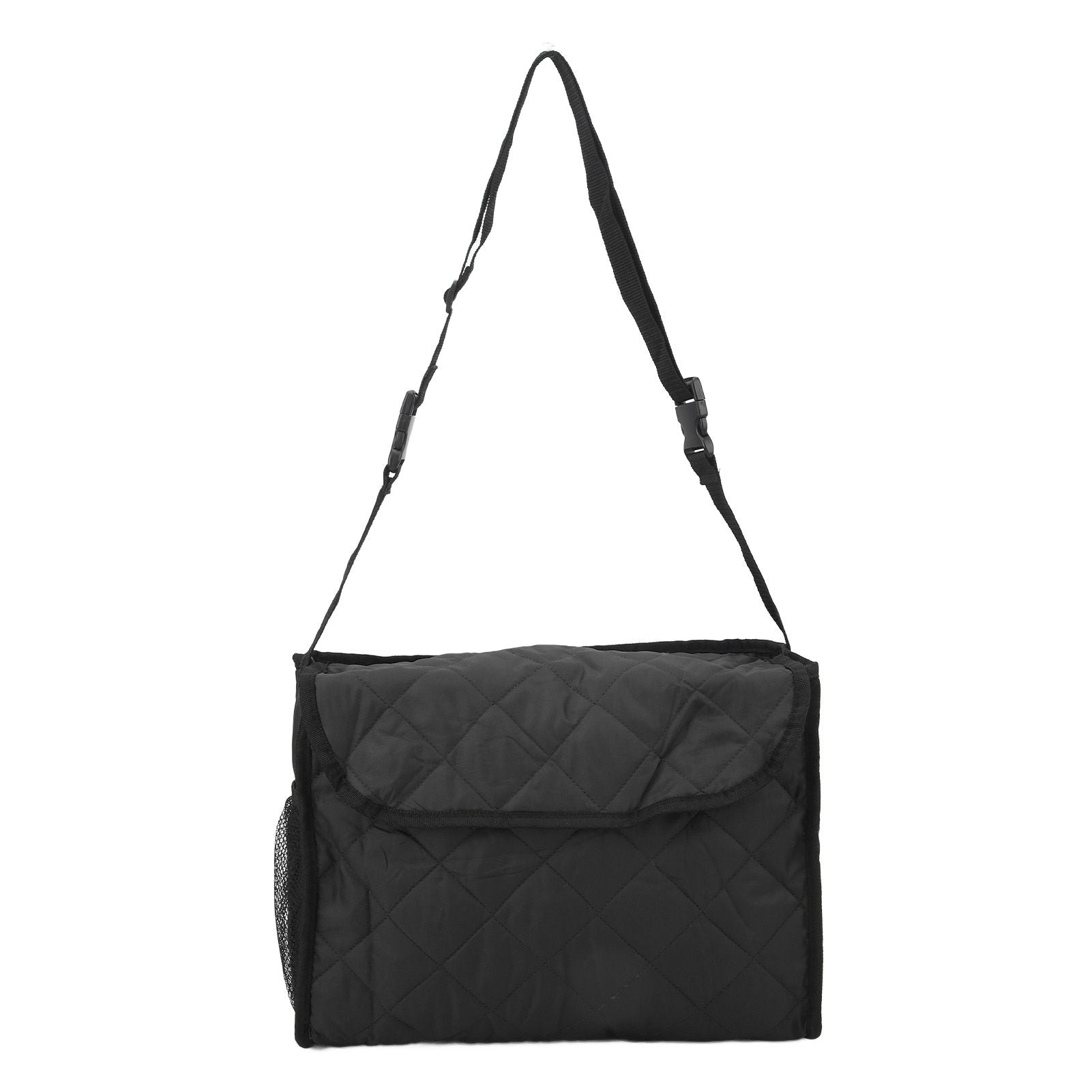 Wheelchair Hanging Storage Bag Quilted Cotton Household Walker Accessories for Scooter Trolley Black