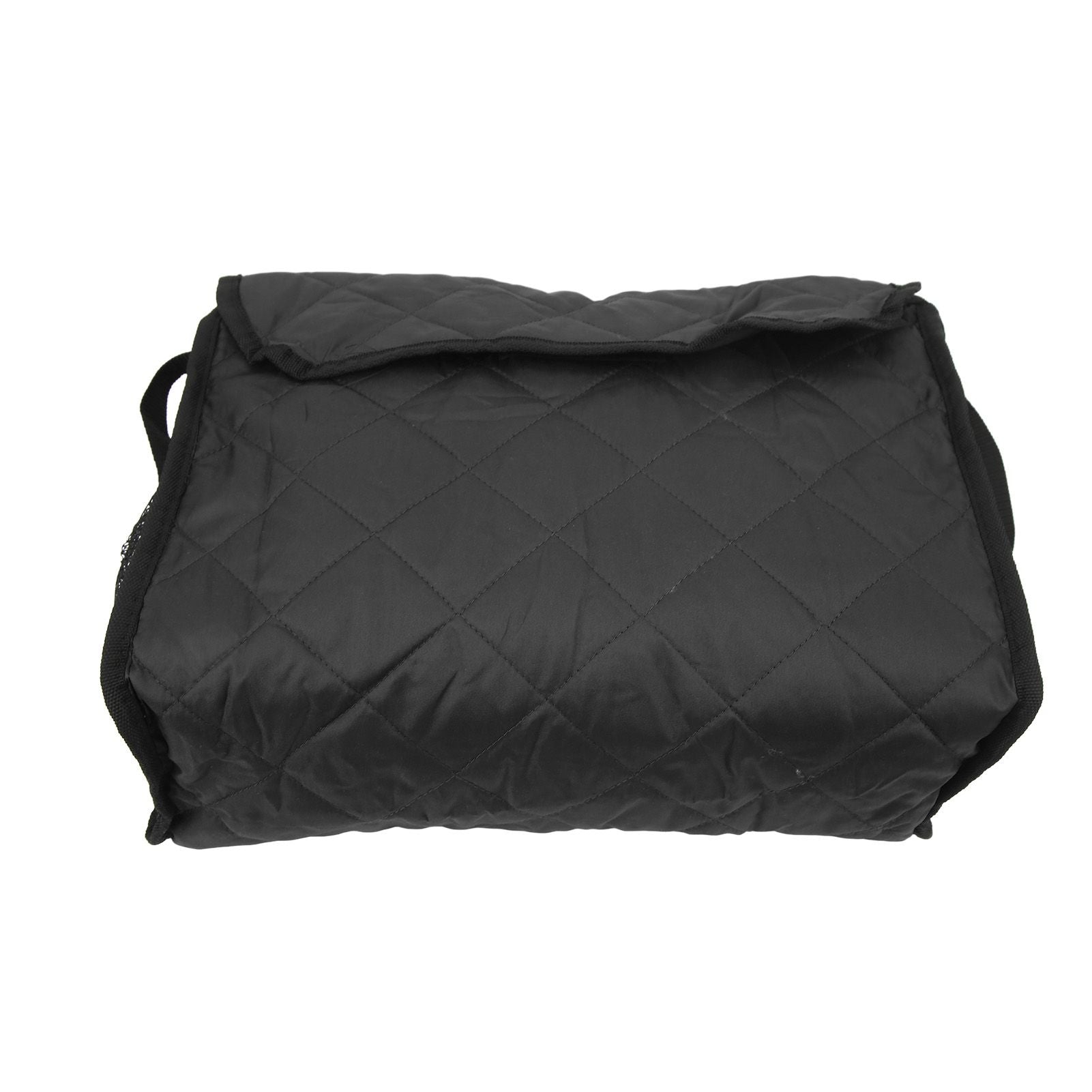 Wheelchair Hanging Storage Bag Quilted Cotton Household Walker Accessories for Scooter Trolley Black