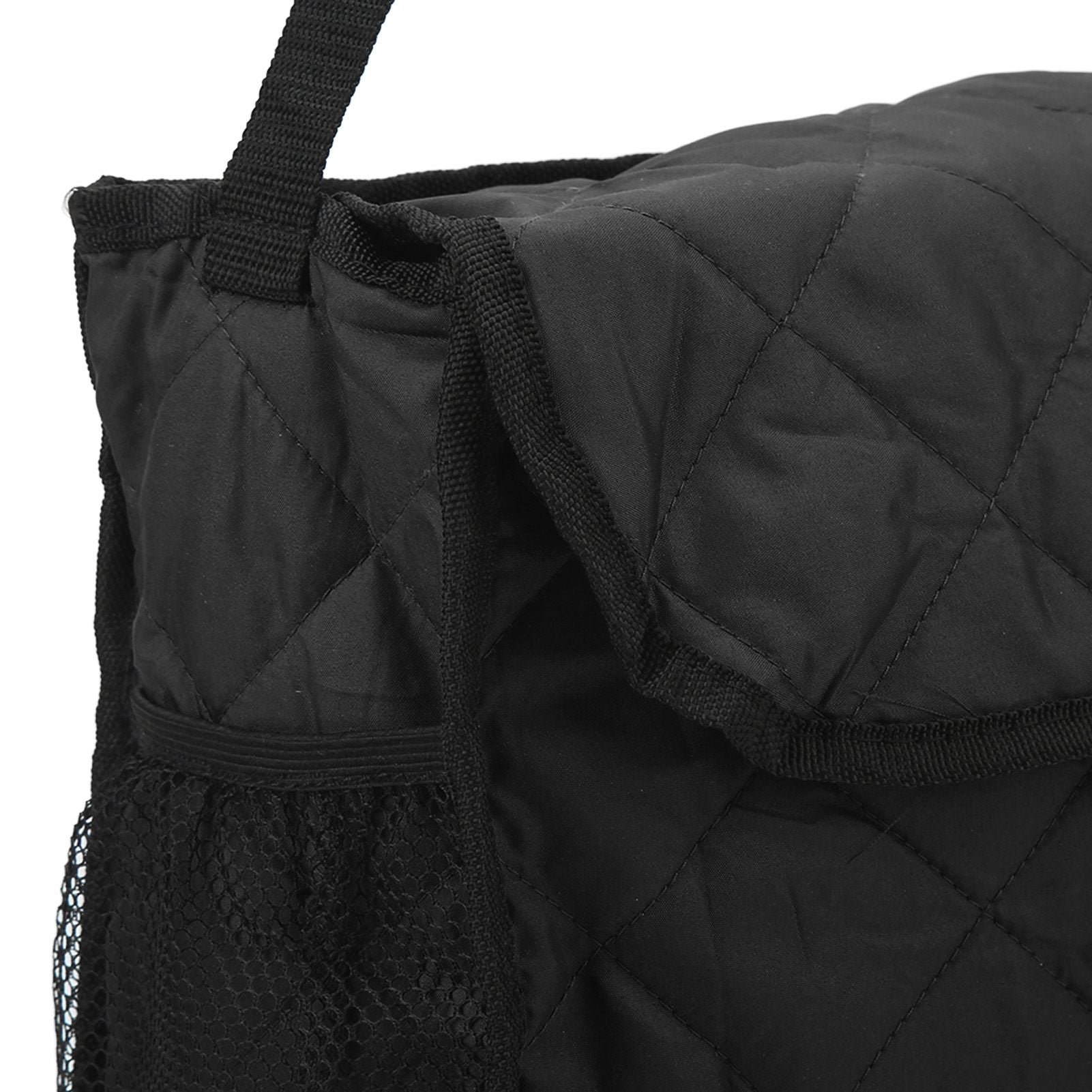 Wheelchair Hanging Storage Bag Quilted Cotton Household Walker Accessories for Scooter Trolley Black