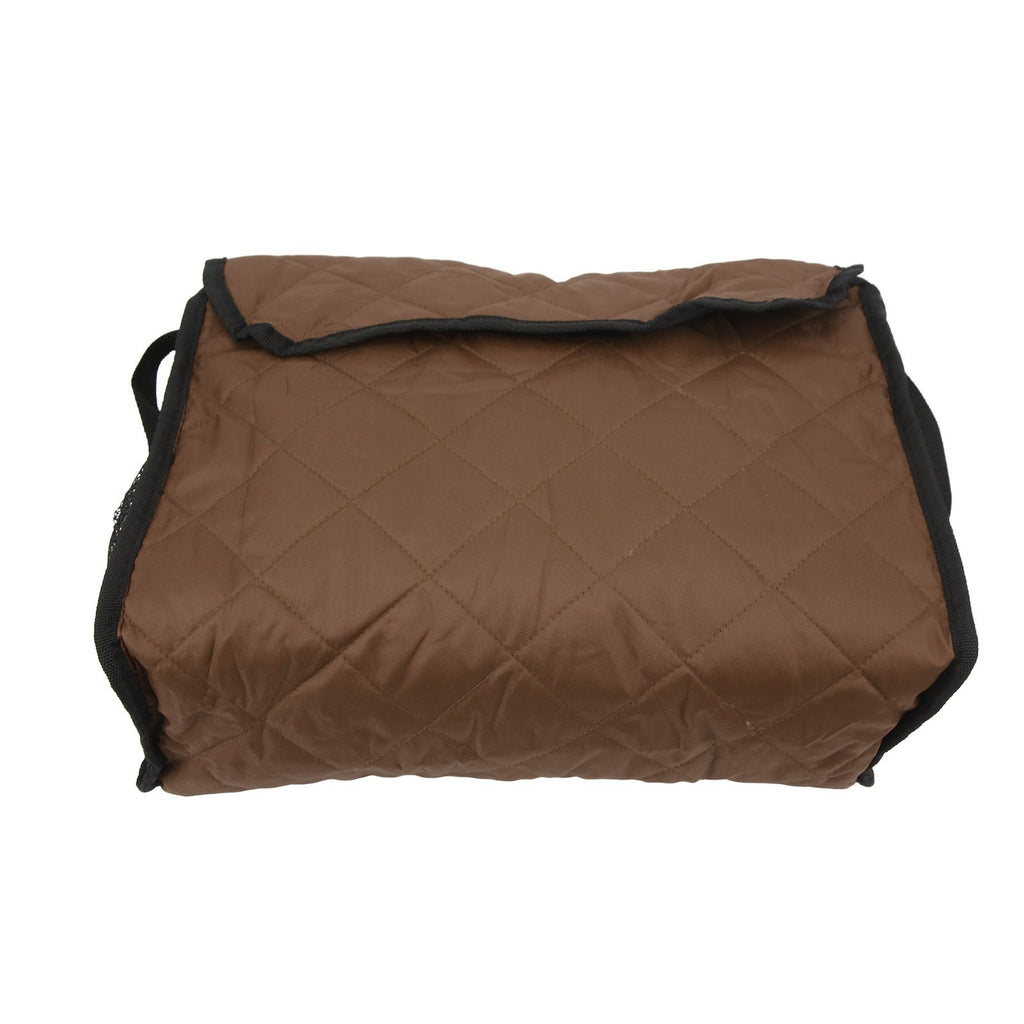 Wheelchair Hanging Storage Bag Quilted Cotton Household Walker Accessories for Scooter Trolley Brown