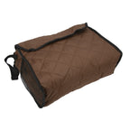 Wheelchair Hanging Storage Bag Quilted Cotton Household Walker Accessories for Scooter Trolley Brown