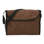 Wheelchair Hanging Storage Bag Quilted Cotton Household Walker Accessories for Scooter Trolley Brown