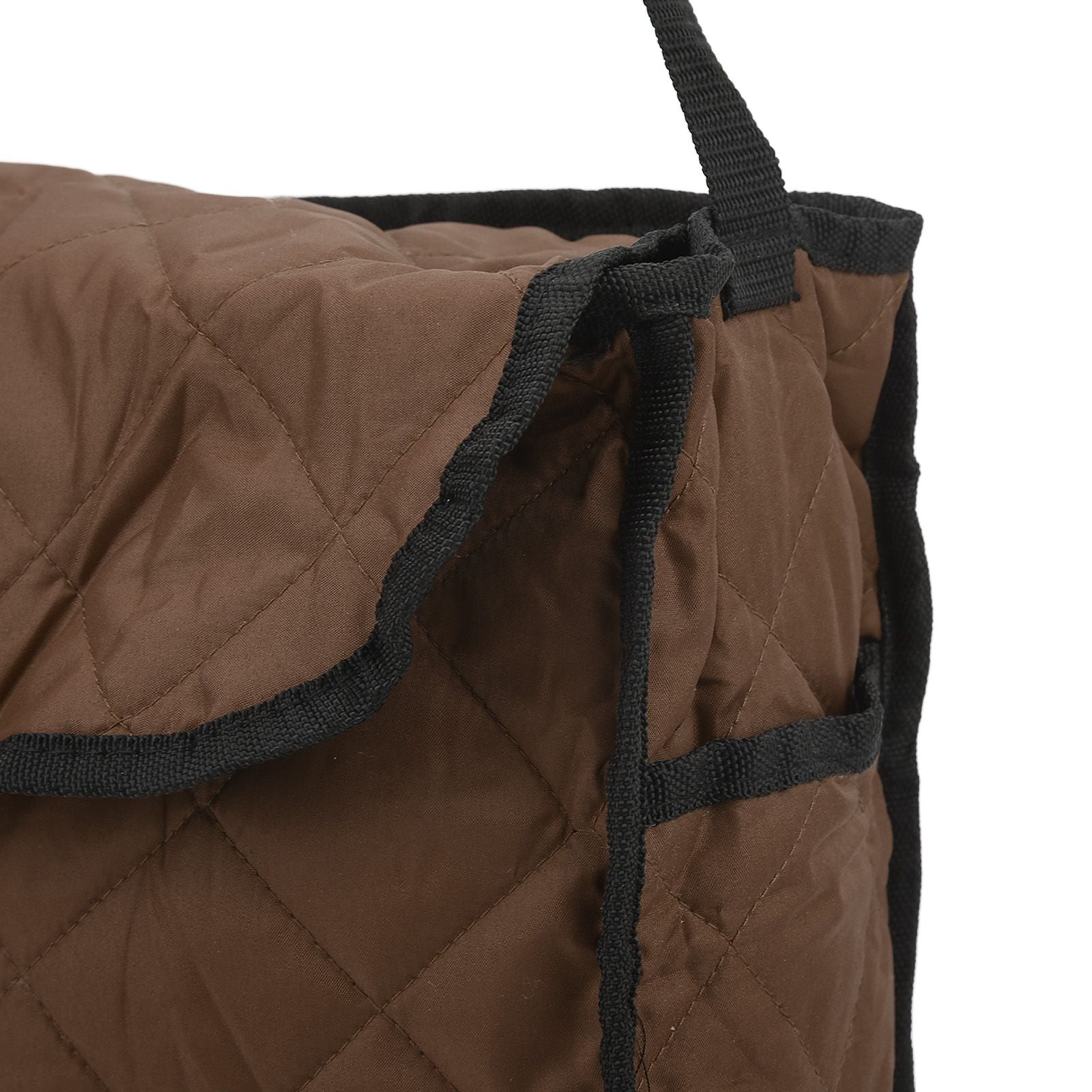 Wheelchair Hanging Storage Bag Quilted Cotton Household Walker Accessories for Scooter Trolley Brown