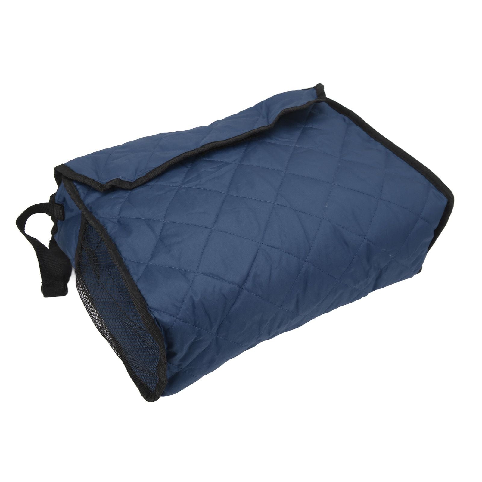 Wheelchair Hanging Storage Bag Quilted Cotton Household Walker Accessories for Scooter Trolley Navy Blue