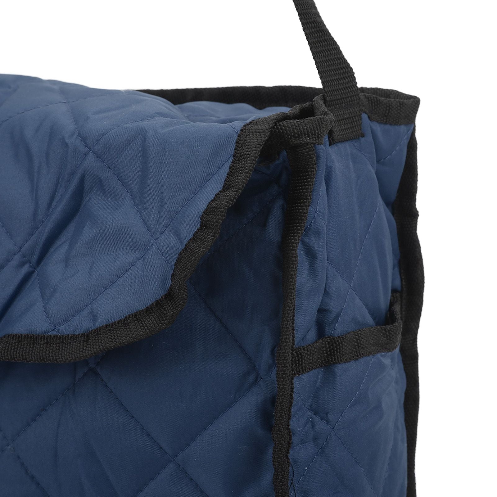 Wheelchair Hanging Storage Bag Quilted Cotton Household Walker Accessories for Scooter Trolley Navy Blue
