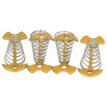 4pcs Fishbone Tent Nails Aluminum Alloy Stainless Steel Extended Plank Floor Canopy Stakes with Spring Gold