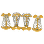 4pcs Fishbone Tent Nails Aluminum Alloy Stainless Steel Extended Plank Floor Canopy Stakes with Spring Gold