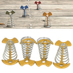 4pcs Fishbone Tent Nails Aluminum Alloy Stainless Steel Extended Plank Floor Canopy Stakes with Spring Gold