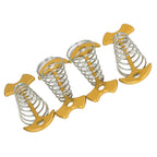 4pcs Fishbone Tent Nails Aluminum Alloy Stainless Steel Extended Plank Floor Canopy Stakes with Spring Gold