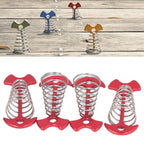 4pcs Fishbone Tent Nails Aluminum Alloy Stainless Steel Extended Plank Floor Canopy Stakes with Spring Red
