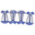 4pcs Fishbone Tent Nails Aluminum Alloy Stainless Steel Extended Plank Floor Canopy Stakes with Spring Blue