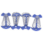 4pcs Fishbone Tent Nails Aluminum Alloy Stainless Steel Extended Plank Floor Canopy Stakes with Spring Blue