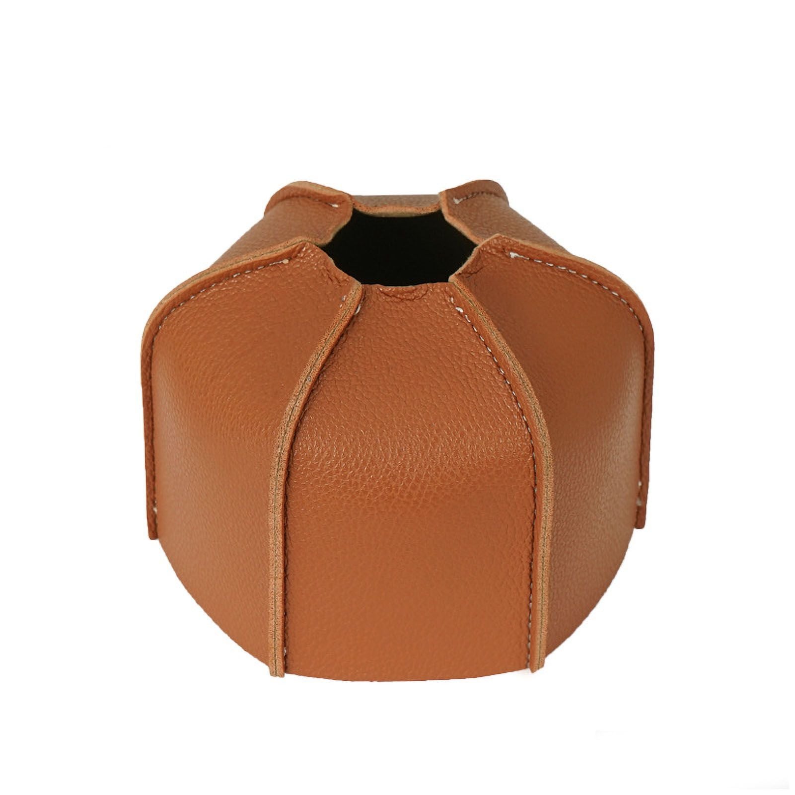 Flat Gas Tank PU Leather Sleeve Fuel Tank Protective Case Camping Stove PU Leather Cover for Outdoor 230g 1.5x9cm