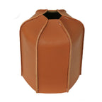 Flat Gas Tank PU Leather Sleeve Fuel Tank Protective Case Camping Stove PU Leather Cover for Outdoor 450g 11.5x14.5cm