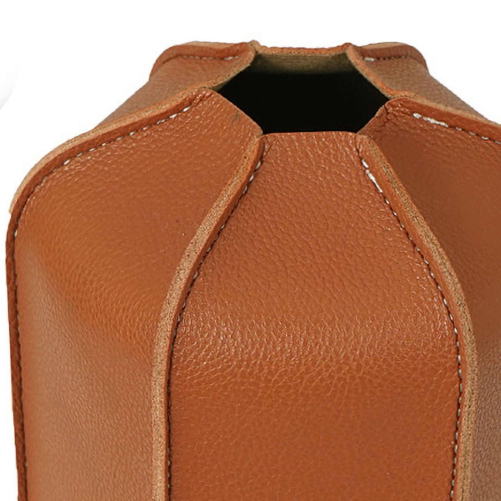 Flat Gas Tank PU Leather Sleeve Fuel Tank Protective Case Camping Stove PU Leather Cover for Outdoor 450g 11.5x14.5cm